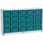 Rainbow Accents 20 Cubbie-Tray Mobile Storage - without Trays - Teal