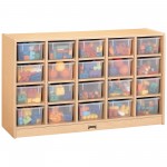 Jonti-Craft 20 Cubbie-Tray Mobile Storage - with Clear Trays