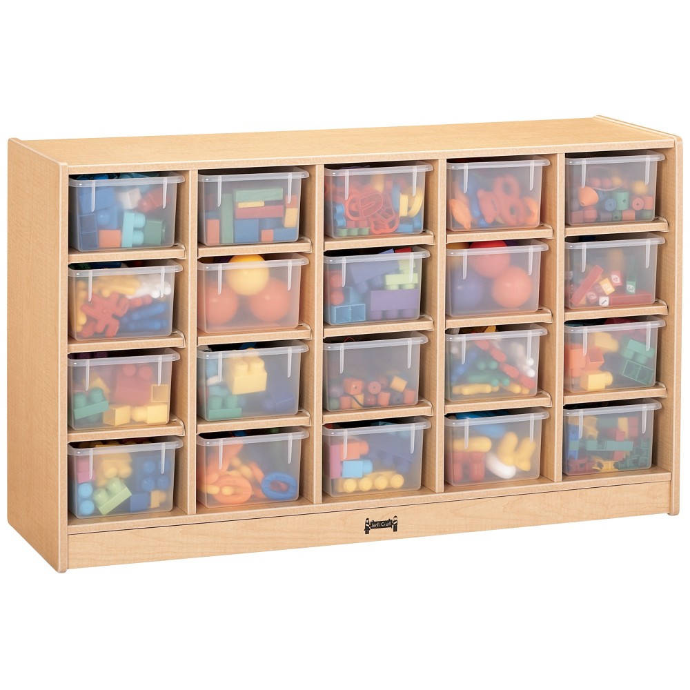 Jonti-Craft 20 Cubbie-Tray Mobile Storage - with Clear Trays Jonti-Craft 20 Cubbie-Tray Mobile Storage - with Clear Trays
