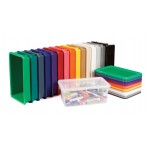 Jonti-Craft 20 Cubbie-Tray Mobile Storage - with Clear Trays