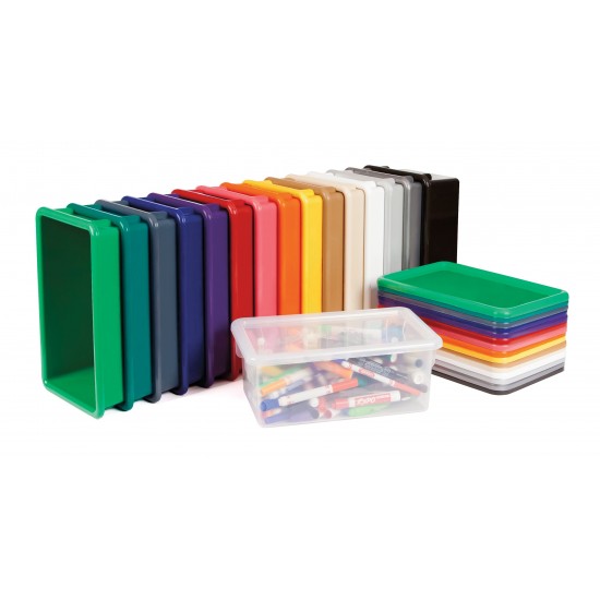 Jonti-Craft 20 Cubbie-Tray Mobile Storage - with Clear Trays