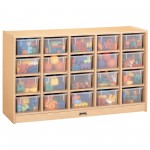 MapleWave 20 Cubbie-Tray Mobile Storage - with Clear Trays