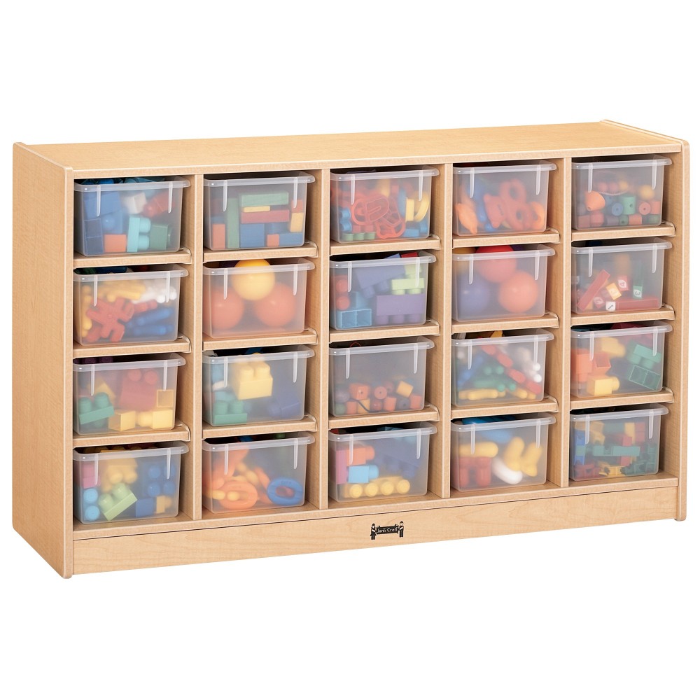 MapleWave 20 Cubbie-Tray Mobile Storage - with Clear Trays MapleWave 20 Cubbie-Tray Mobile Storage - with Clear Trays