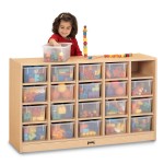 MapleWave 20 Cubbie-Tray Mobile Storage - with Clear Trays