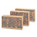 MapleWave 20 Cubbie-Tray Mobile Storage - with Clear Trays