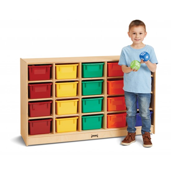 Jonti-Craft 20 Cubbie-Tray Mobile Storage - with Colored Trays
