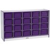 Rainbow Accents 20 Cubbie-Tray Mobile Storage - with Trays - Purple