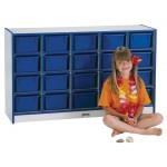 Rainbow Accents 20 Cubbie-Tray Mobile Storage - with Trays - Yellow