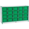 Rainbow Accents 20 Cubbie-Tray Mobile Storage - with Trays - Green