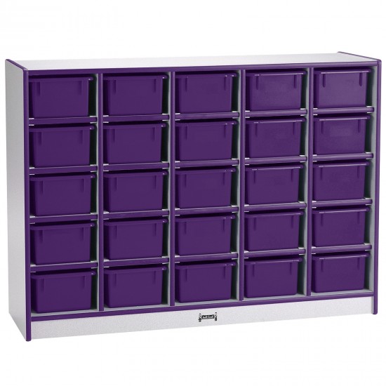 Rainbow Accents 25 Cubbie-Tray Mobile Storage - without Trays - Purple