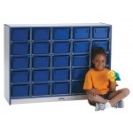 Rainbow Accents 25 Cubbie-Tray Mobile Storage - without Trays - Teal