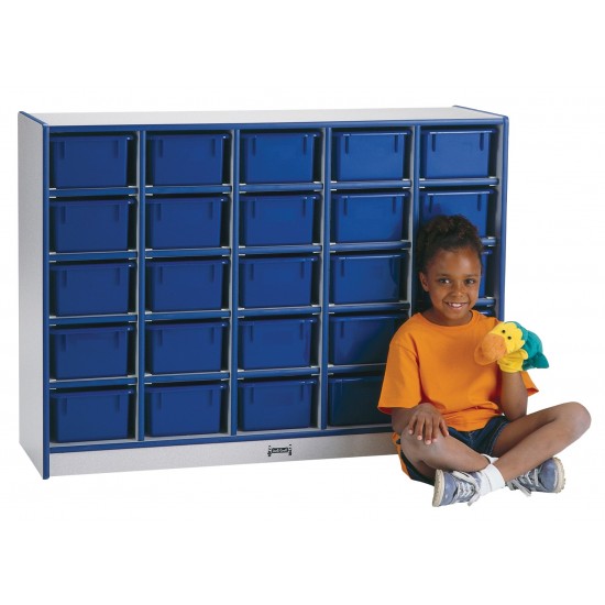 Rainbow Accents 25 Cubbie-Tray Mobile Storage - without Trays - Teal