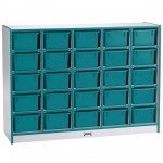 Rainbow Accents 25 Cubbie-Tray Mobile Storage - with Trays - Teal