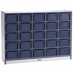Rainbow Accents 25 Cubbie-Tray Mobile Storage - with Trays - Navy