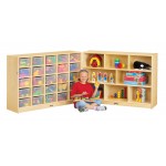 Jonti-Craft 25 Cubbie-Tray Mobile Fold-n-Lock - without Trays