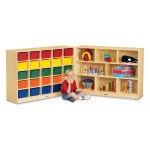 Jonti-Craft 25 Cubbie-Tray Mobile Fold-n-Lock - without Trays