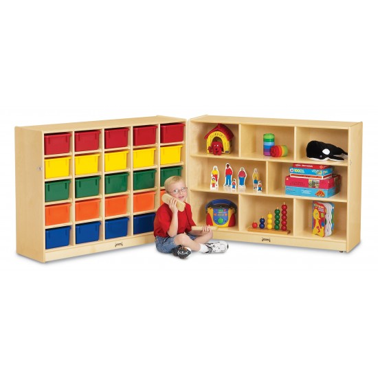 Jonti-Craft 25 Cubbie-Tray Mobile Fold-n-Lock - without Trays