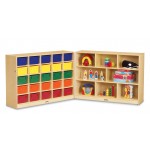 Jonti-Craft 25 Cubbie-Tray Mobile Fold-n-Lock - without Trays