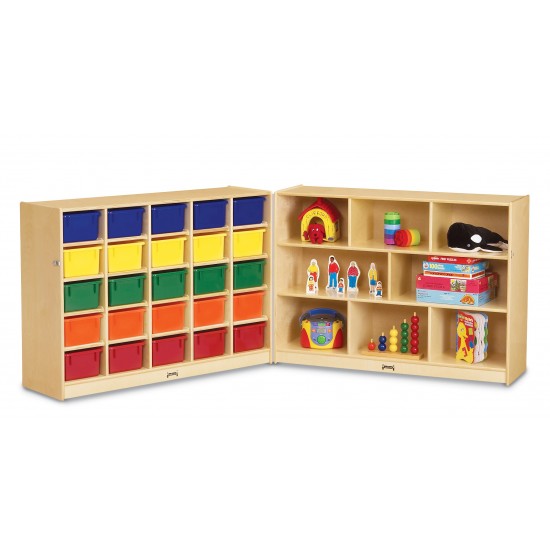 Jonti-Craft 25 Cubbie-Tray Mobile Fold-n-Lock - without Trays