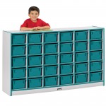 Rainbow Accents 30 Cubbie-Tray Mobile Storage - without Trays - Teal