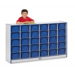 Rainbow Accents 30 Cubbie-Tray Mobile Storage - without Trays - Red