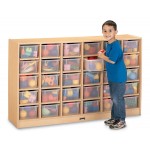 MapleWave 30 Cubbie-Tray Mobile Storage - with Clear Trays