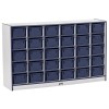 Rainbow Accents 30 Cubbie-Tray Mobile Storage - with Trays - Navy