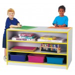 Rainbow Accents Mobile Storage Island - with Trays - Blue