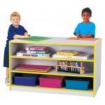 Rainbow Accents Mobile Storage Island - with Trays - Navy