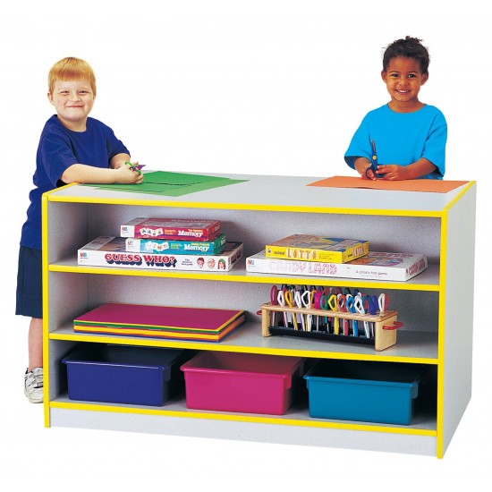 Rainbow Accents Mobile Storage Island - with Trays - Navy