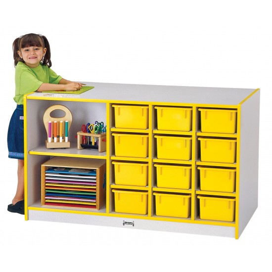 Rainbow Accents Mobile Storage Island - with Trays - Navy