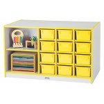 Rainbow Accents Mobile Storage Island - with Trays - Black