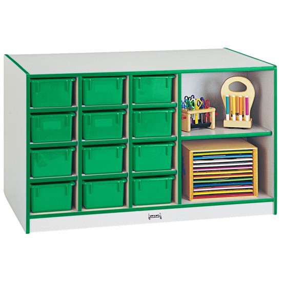 Rainbow Accents Mobile Storage Island - without Trays - Green