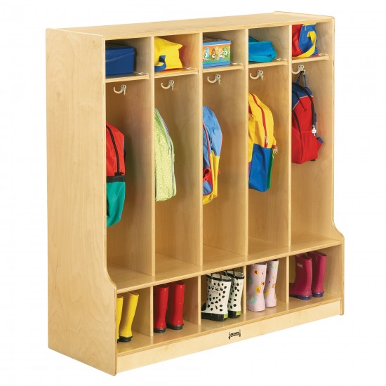 Jonti-Craft 5 Section Coat Locker with Step