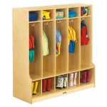 Jonti-Craft 5 Section Coat Locker with Step