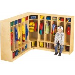 Jonti-Craft 5 Section Coat Locker with Step