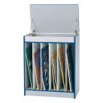 Rainbow Accents Big Book Easel - Magnetic Write-n-Wipe - Navy