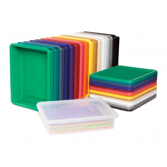 Rainbow Accents 12 Paper-Tray Mobile Storage - without Paper-Trays - Blue