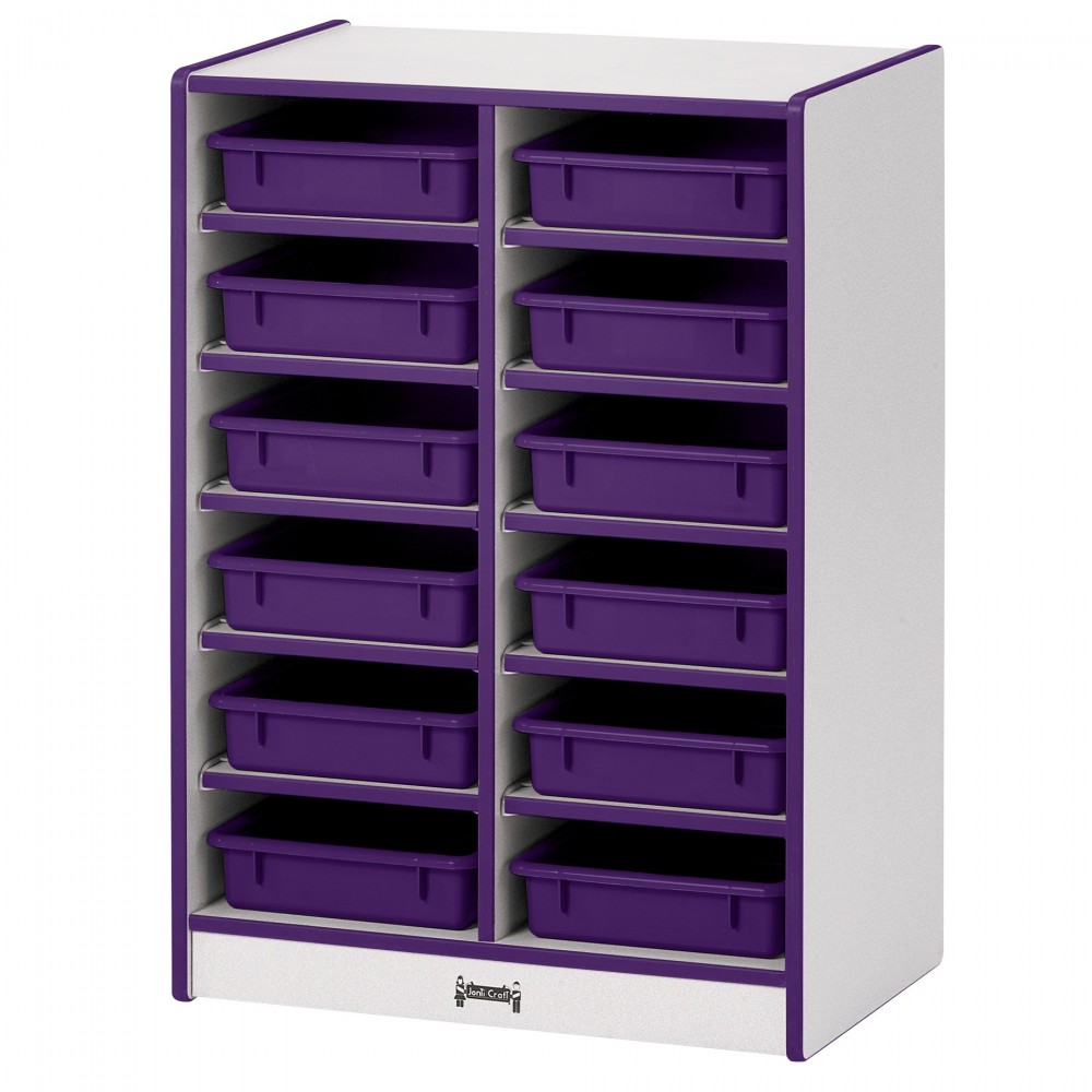 Rainbow Accents 12 Paper-Tray Mobile Storage - without Paper-Trays - Purple Rainbow Accents 12 Paper-Tray Mobile Storage - without Paper-Trays - Purple