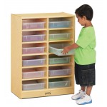 Jonti-Craft 12 Paper-Tray Mobile Storage - with Clear Paper-Trays