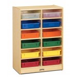 Jonti-Craft 12 Paper-Tray Mobile Storage - with Clear Paper-Trays