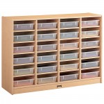 MapleWave 24 Paper-Tray Mobile Storage - with Clear Paper-Trays