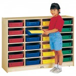 Jonti-Craft 24 Paper-Tray Mobile Storage - with Colored Paper-Trays