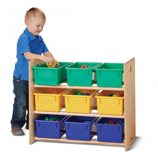 Jonti-Craft Cubbie-Tray Storage Rack - with Colored Cubbie-Trays