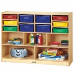 Jonti-Craft Super-Sized Combo Mobile Storage Unit - with Colored Bins