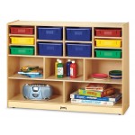 Jonti-Craft Super-Sized Combo Mobile Storage Unit - with Colored Bins
