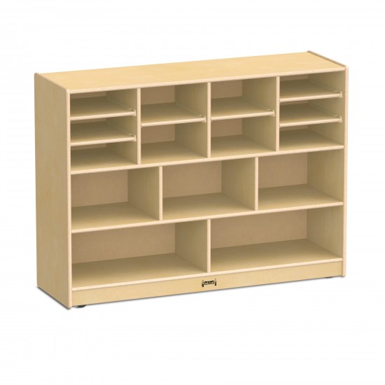 Jonti-Craft Super-Sized Combo Mobile Storage Unit - with Colored Bins