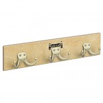 Jonti-Craft Wall Mount Coat Rail - 3 Hooks