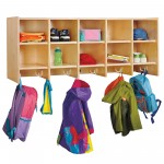 Jonti-Craft 10 Section Wall Mount Coat Locker - without Trays