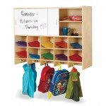 10 Section Wall Mount Coat Locker with Storage – without Cubbie-Trays